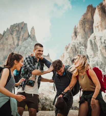 friends on a hike
