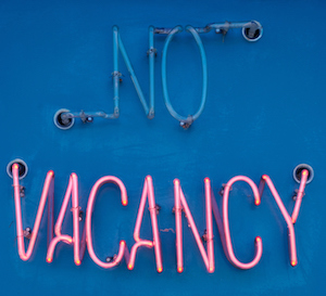 No vacancy sign